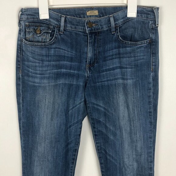 True Religion Cora Mid Rise Straight Jeans Womens Size 30 Blue Medium Wash Denim - Picture 2 of 13